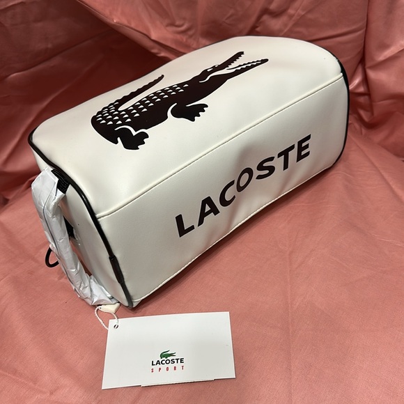 Brand new authentic w tags L a c o s t e toiletries bag white⚫️⚪️ - Picture 3 of 7